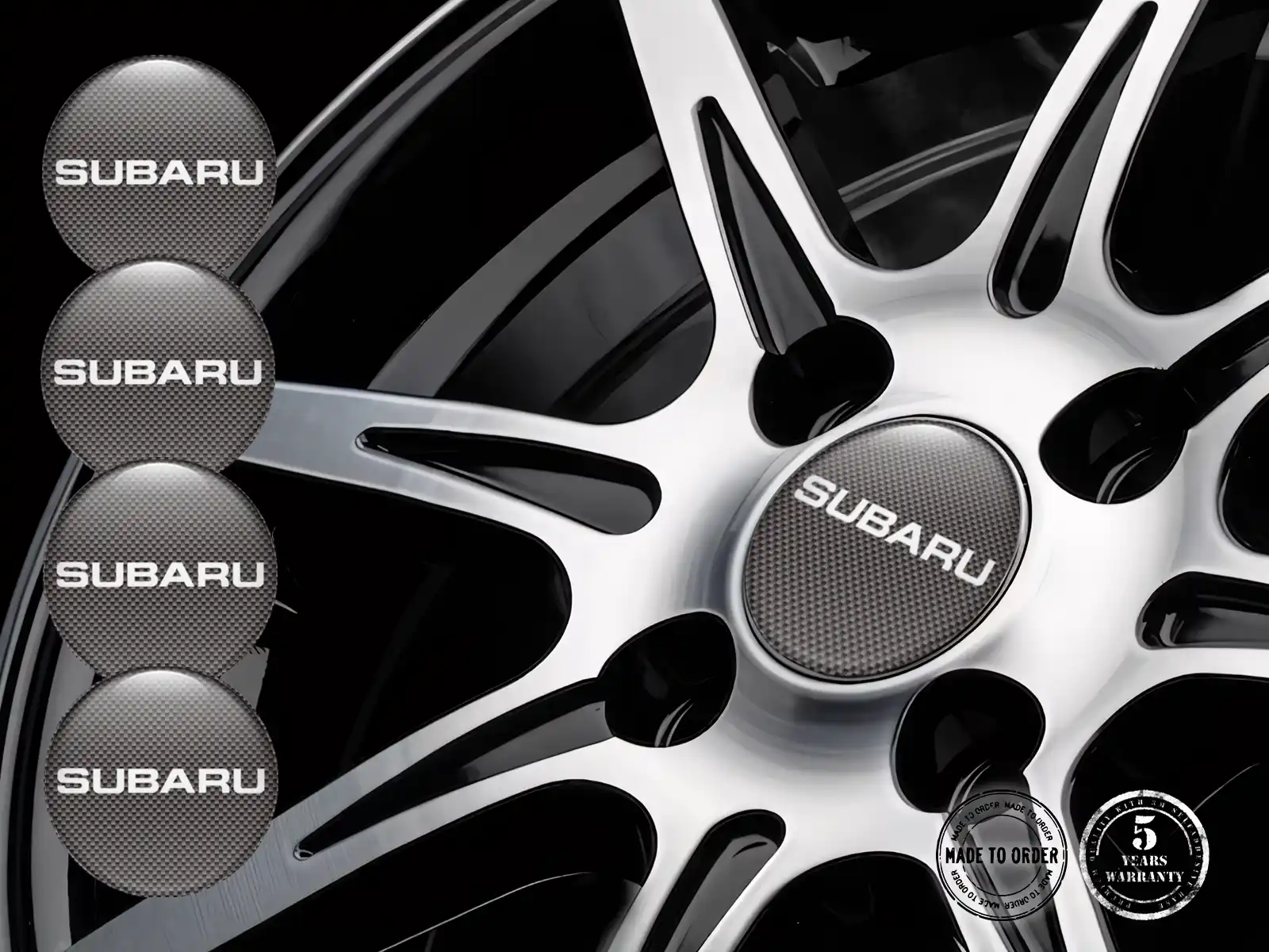 Subaru Car Rim Decal Logo Luxury Silicone Badges